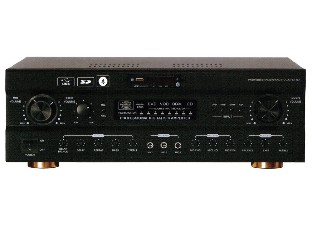 K系列帶USB/不帶USB雙混響卡包專業(yè)音頻功率放大器